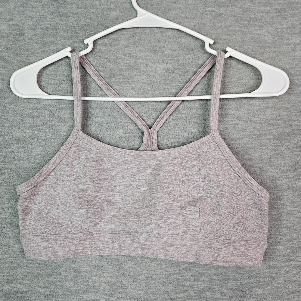 Alo Yoga Heathered Lavender Mauve Racerback Sports Bra Size Medium